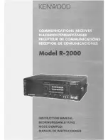 Предварительный просмотр 1 страницы Kenwood R-2000 Instruction Manual