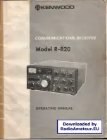 Предварительный просмотр 1 страницы Kenwood R-820 Operating Manual