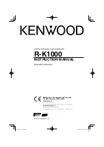 Предварительный просмотр 1 страницы Kenwood R-K1000 Instruction Manual