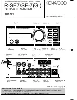 Kenwood R-SE7 Service Manual предпросмотр