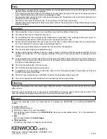 Предварительный просмотр 4 страницы Kenwood rc310 series User Manual