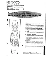 Kenwood Remote control Instruction Manual preview