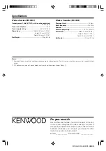 Предварительный просмотр 8 страницы Kenwood RFU-6100 Instruction Manual