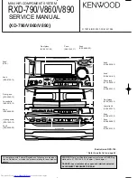 Preview for 1 page of Kenwood RXD-790 Service Manual