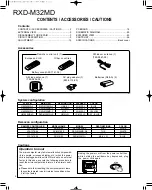 Preview for 2 page of Kenwood RXD-M32MD Service Manual