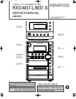 Kenwood RXD-M37-L Service Manual preview