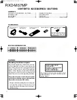 Предварительный просмотр 2 страницы Kenwood RXD-M57MP-H Service Manual