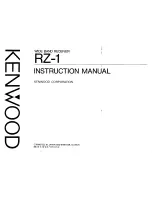 Kenwood RZ-1 Instruction Manual preview