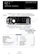 Kenwood RZ-1 Service Manual preview