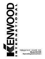 Preview for 1 page of Kenwood SD 305 Operating Instructions Manual