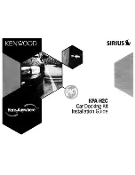 Kenwood SIRIUS KPA-H2C Installation Manual предпросмотр