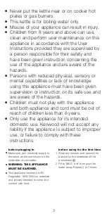 Preview for 3 page of Kenwood SJM100 series Instructions Manual