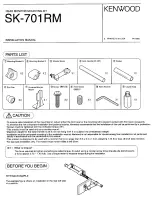 Предварительный просмотр 1 страницы Kenwood SK-701RM Installation Manual