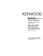 Kenwood SK-SYTL1 Instruction Manual предпросмотр