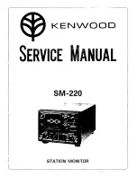 Kenwood SM-220 Service Manual preview