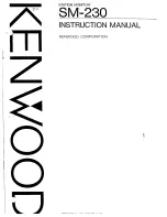 Kenwood SM-230 Instruction Manual preview