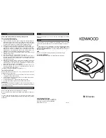 Предварительный просмотр 2 страницы Kenwood Snack Maker Owner'S Manual