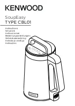 Предварительный просмотр 1 страницы Kenwood SoupEasy CBL01 Instructions Manual