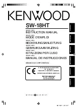 Kenwood SW-18HT Instruction Manual preview