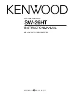 Preview for 1 page of Kenwood SW-26HT Instruction Manual