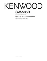 Preview for 13 page of Kenwood SW-305 Instruction Manual