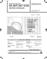 Preview for 1 page of Kenwood SW-36HT Service Manual