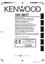 Предварительный просмотр 1 страницы Kenwood SW-38HT Instruction Manual