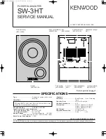 Предварительный просмотр 1 страницы Kenwood SW-3HT Service Manual