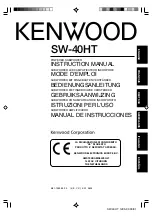 Предварительный просмотр 1 страницы Kenwood SW-40HT Instruction Manual