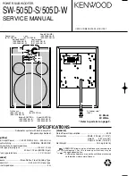 Preview for 1 page of Kenwood SW-505D-S Service Manual