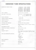 Preview for 3 page of Kenwood T-599 Operating Manual