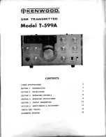 Предварительный просмотр 1 страницы Kenwood T-599A User Manual