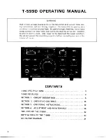 Preview for 2 page of Kenwood T-599D Operating Manual