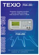 Preview for 1 page of Kenwood TEXIO FGX-293 Series Quick Start Manual