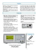 Preview for 2 page of Kenwood TEXIO FGX-293 Series Quick Start Manual