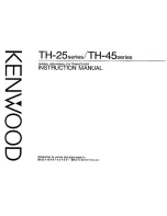 Preview for 1 page of Kenwood TH-25 Series Instruction Manual