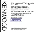 Kenwood TH-27 Series Instruction Manual предпросмотр