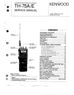 Kenwood TH-75A/E Service Manual preview