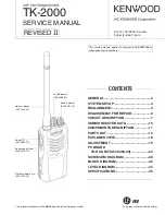 Preview for 1 page of Kenwood TK-2000 Service Manual