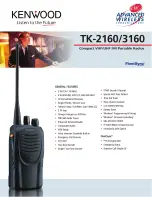 Kenwood TK-2160 Specifications preview