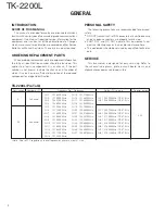 Предварительный просмотр 3 страницы Kenwood TK-2200L Service Manual