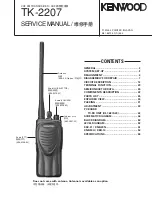 Предварительный просмотр 1 страницы Kenwood TK-2207 Service Manual