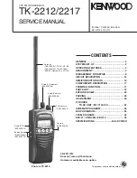 Предварительный просмотр 2 страницы Kenwood TK-2212 Service Manual