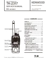 Preview for 1 page of Kenwood TK-2317 M3 Service Manual