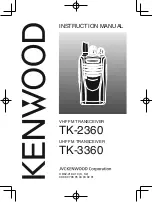 Предварительный просмотр 1 страницы Kenwood TK-2360 Instruction Manual