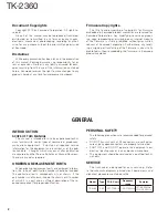 Preview for 2 page of Kenwood TK-2360 Service Manual