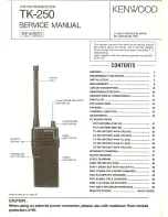 Kenwood TK-250 Service Manual предпросмотр