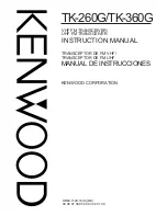 Предварительный просмотр 1 страницы Kenwood TK-260G Instruction Manual