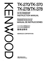 Kenwood TK-270 Instruction Manual предпросмотр