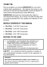 Preview for 3 page of Kenwood TK-270G Instruction Manual